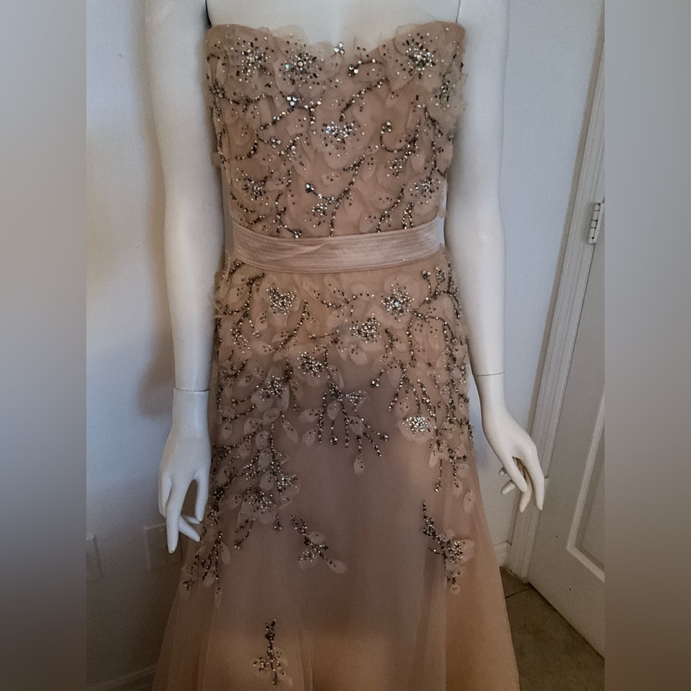 Elegant Strapless Embellished Dress